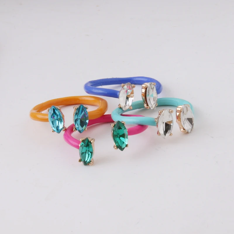 Color Open Ring For Woman Y2K Candy Color Enamel Dripping Multicolor Colored Rings Colorful Estrela de Cinco fashion womens ring finger rings jewelry rings ring jewelry
