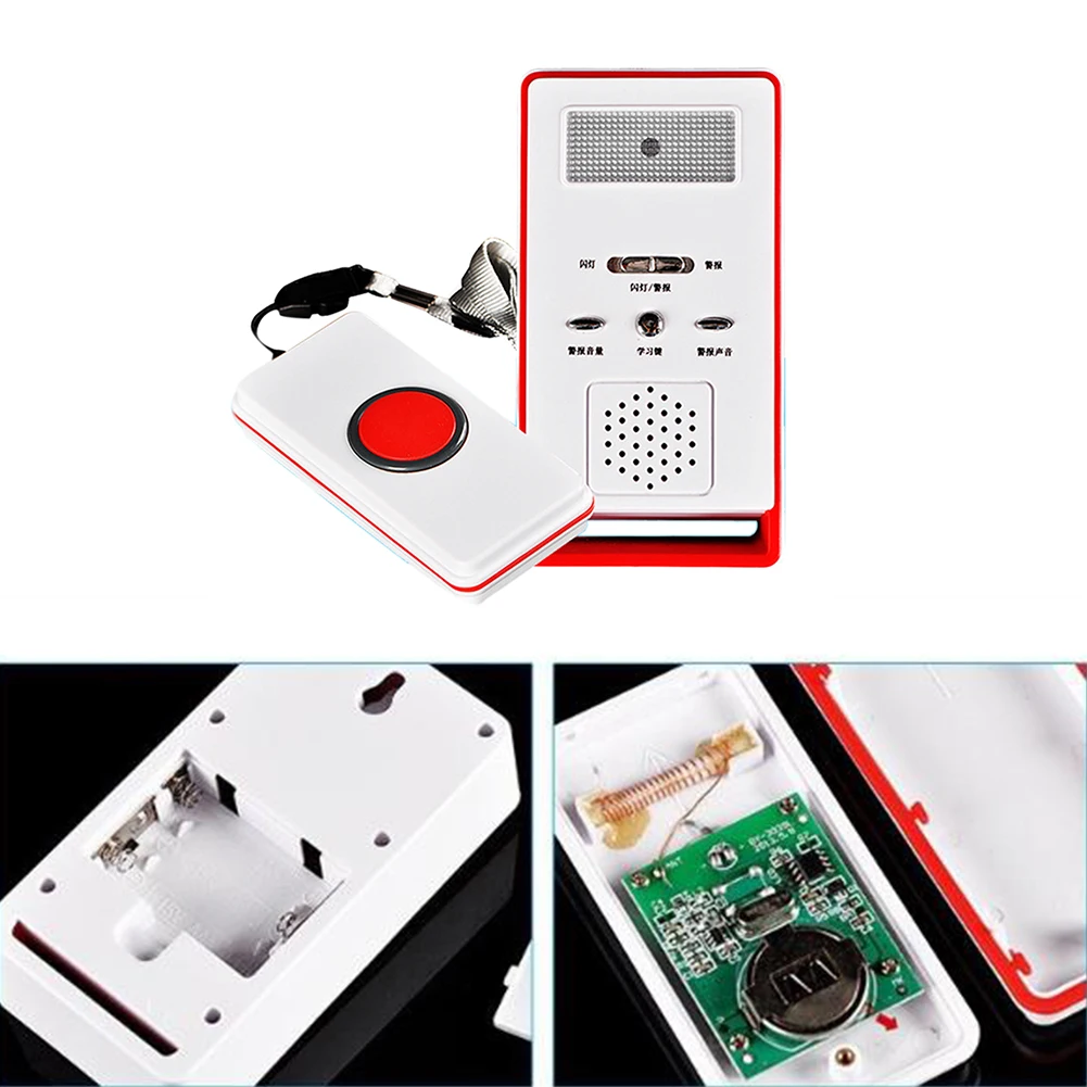 

Dialer Alarm System Household Elderly With Panic Button Emergency Calling Security Wireless LED Indicator SOS Handicapped