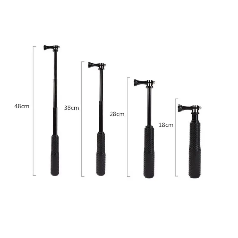 Портативный алюминиевый монопод для GoPro Hero 6 5 7 4 черный серебристый Session Sjcam Sj7 Yi 4K Экшн-камера селфи палка для Go Pro