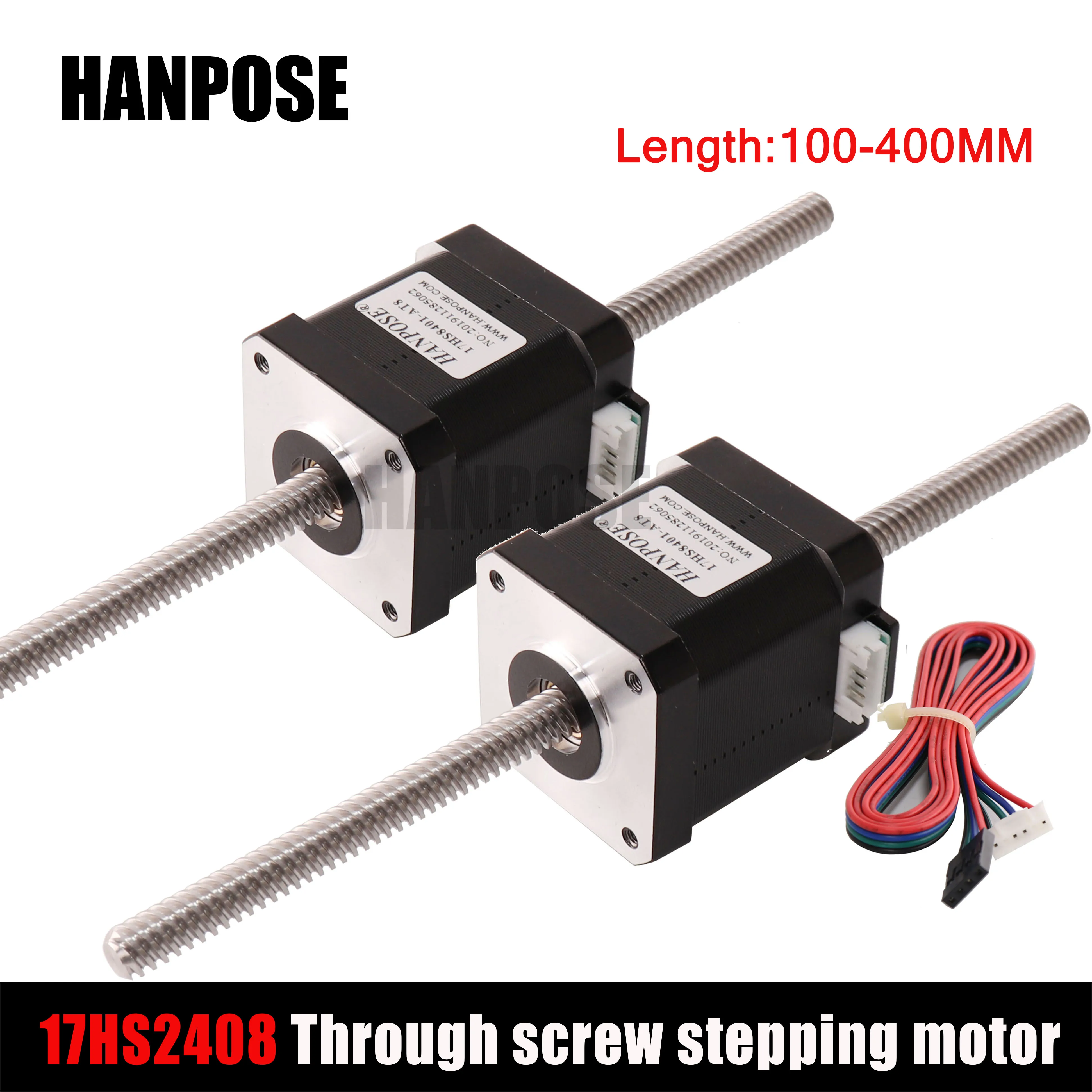

Penetrating 42 linear stepper motor motor 17HS2408 screw motor 28mm screw length 100mm 200mm