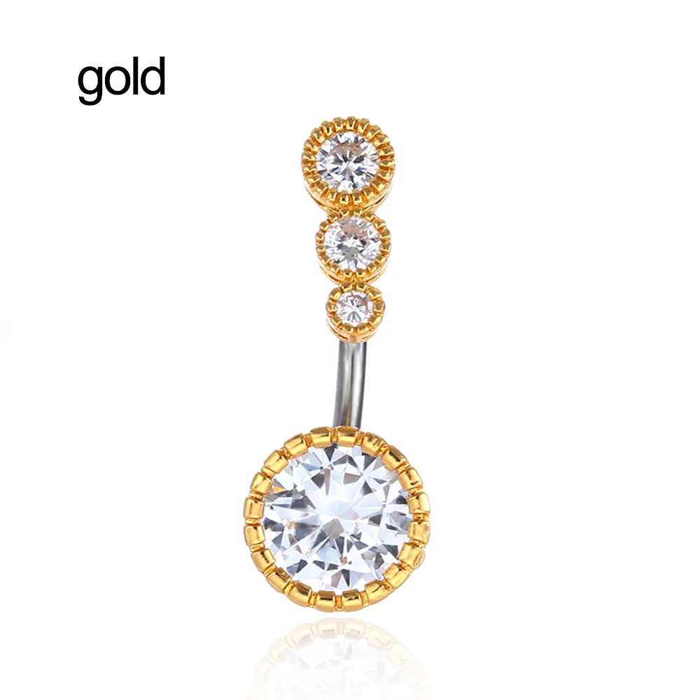 1pc gold 7 шт./компл. ночного неба Женская Мода живота пупка Кольца пирсинг со штангой Ombligo вечерние ювелирное изделие для тела, подарки для девочек - Окраска металла: 1pc gold