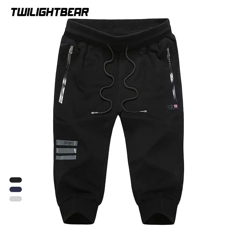 Fashion Pants L-9XL Oversized Men's SweatPants Loose Galf Length Solid Plus Size Casual Stretch Cropped Men Jogging