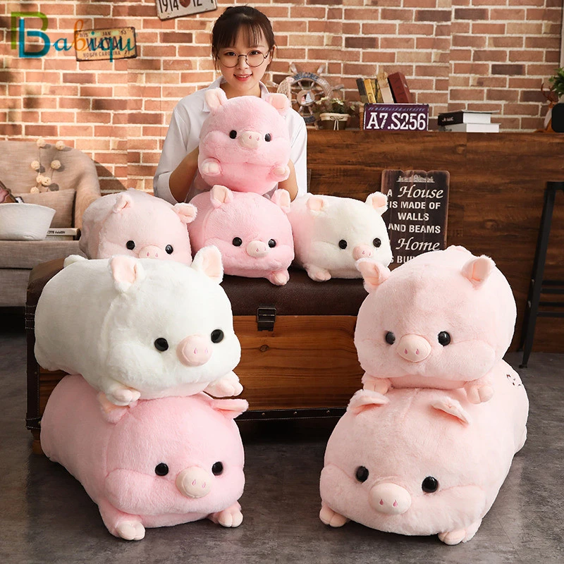 Juguetes de peluche de cerdo rosa de dibujo animado para niños y niñas,  almohada de cerdo gordo, cojín suave, calentador de manos, cerdo del  zodiaco chino, tamaño enorme|Peluches y muñecos de peluche| -