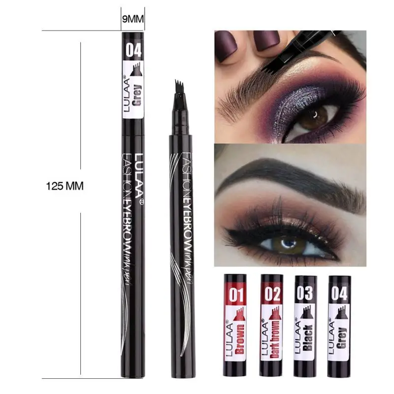 4 Colors Eye Brow Tint Waterproof Eyebrow Pencil Liquid Eyebrow Tattoo Pen Non-fading Natural Eyebrow Enhancers Makeup Cosmetics 4 Colors Eye Brow Tint Waterproof Eyebrow Pencil Liquid Eyebrow Tattoo Pen Non-fading Natural Eyebrow Enhancers Makeup Cosmetics