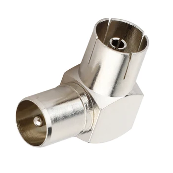 

RF Coaxial F Female to TV Male Plug to Female Socket High Quality 90 Degree Right Angled TV Aerial Cable Connector