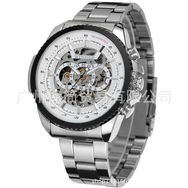 

A Generation of Fat Hong Kong Winner Genuine Product Calendar Men Fully Automatic Analog Watch Steel Belt T-WINNER
