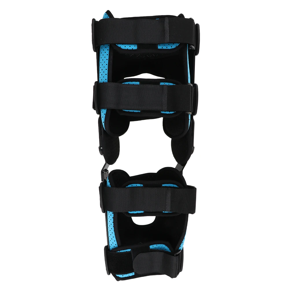 Breathable Full Leg Stabilizer Hinged Knee Support Orthosis Brace Guard Wrap Strap Fracture Fixed Splint for Sport Injuries