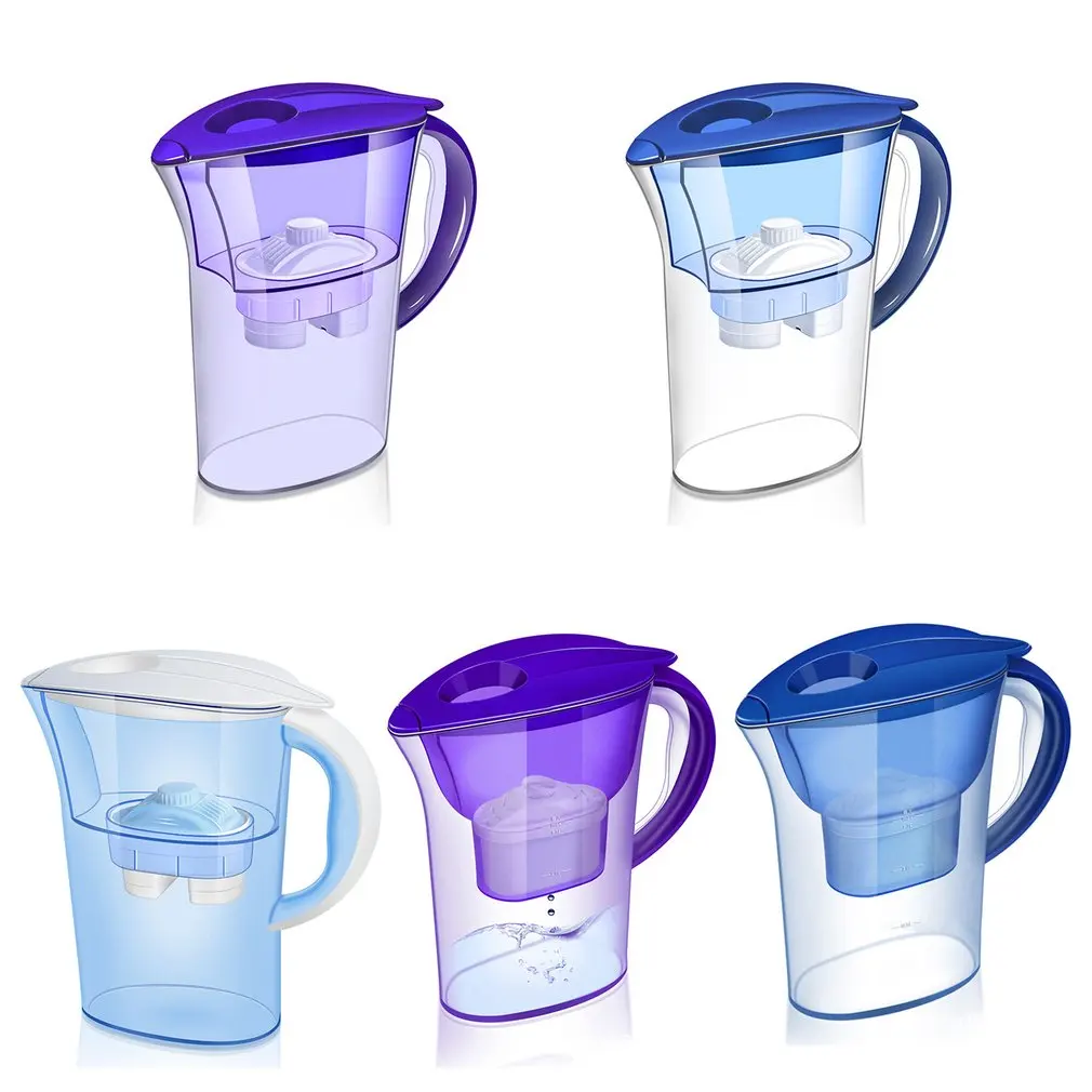Water Filter Jug Kettle With Refill Filter Cartridge Activated Carbon Water Kettle Home Office Drinkware Purifier