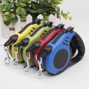 

3/5M Durable Dog Leash Automatic Retractable Nylon Dog Lead Extending Puppy Walking Running Leads For Small Medium Dogs