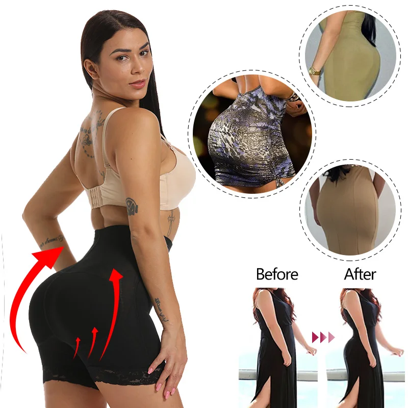 Waist Trainer for Women High Waist Tummy Control Panty Lace Butt Lifting Padded Hip Enhancer Shapewear Slim Body Shaper Shorts strapless shapewear