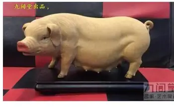 

Rich zodiac ceramic white pig display shek Wan doll High-end luxury Animal Sculpture statue carving Home Decoration