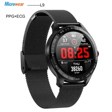 Microwear L9 PPG+ ЭКГ Смарт-часы кровяное давление кислород мониторинг сердечного ритма фитнес-спортивные часы ips цветной экран Смарт-браслет