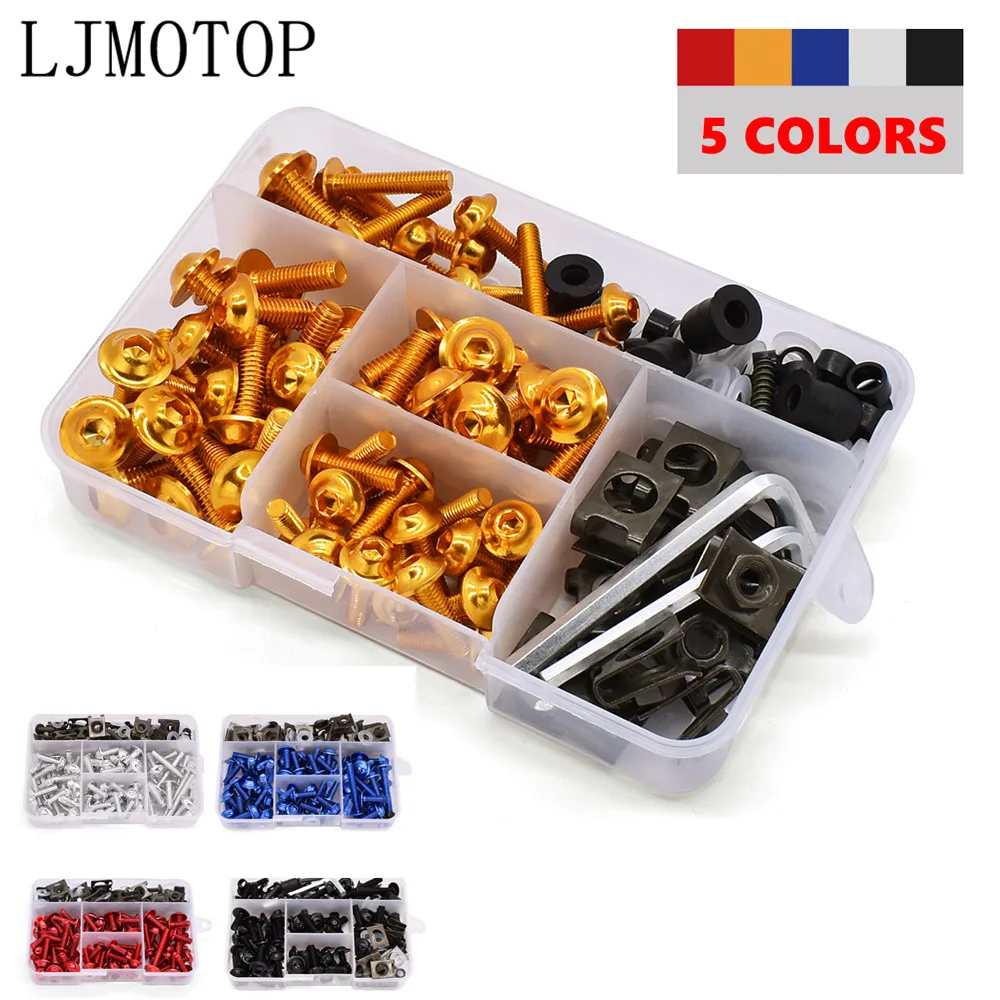 For Honda CBR 1000 RR Goldwing gl1500 transalp XLT600 175pcs Motorcycle Fairing Body Bolts Kit Fastener Clips Screw Nuts M6 | Автомобили и