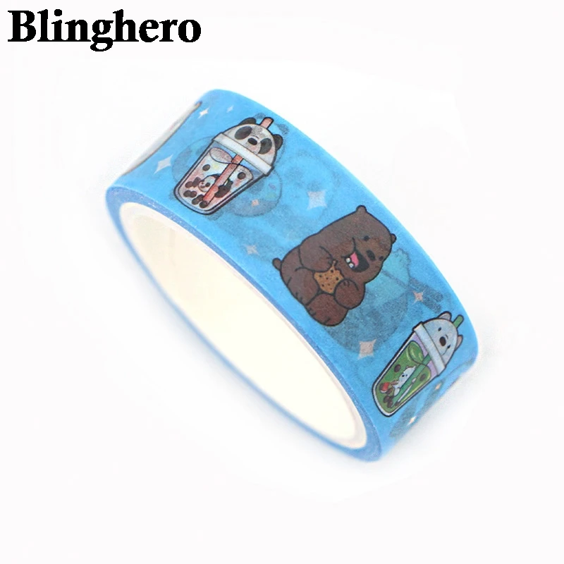CA446 Wholesale 20pcs/lot We Bare Bears Kawaii Washi Tape Japanese Paper Masking Tape Tapes Stickers Decor Stationery Tape