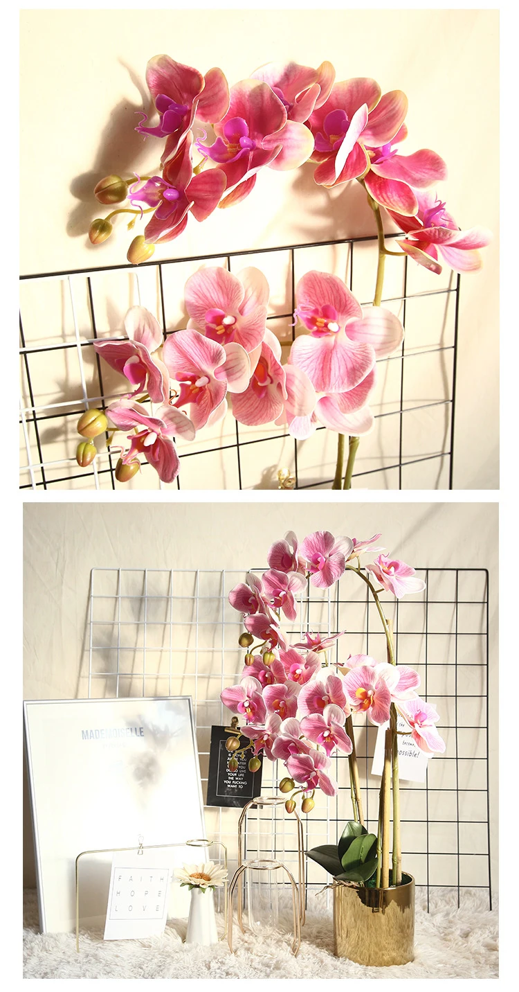 JAROWN Phalaenopsis Butterfly Orchid Latex Real Touch Artificial Flower Wedding Decoration Orchid Floral Party Home Decor Flores (18)