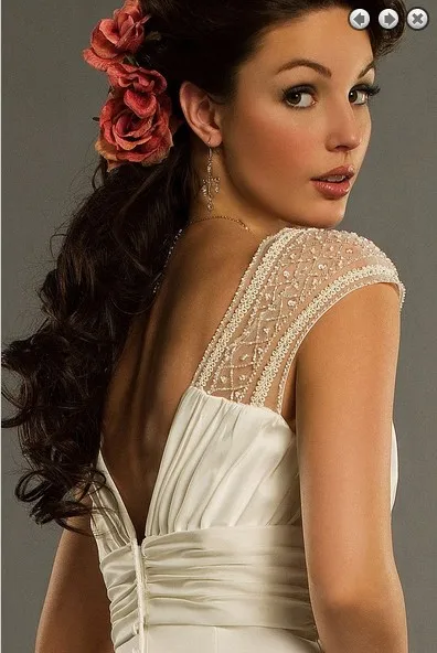 Vestido de noiva Casamento платье с коротким рукавом модное романтическое свадебное платье платья для подружек невесты