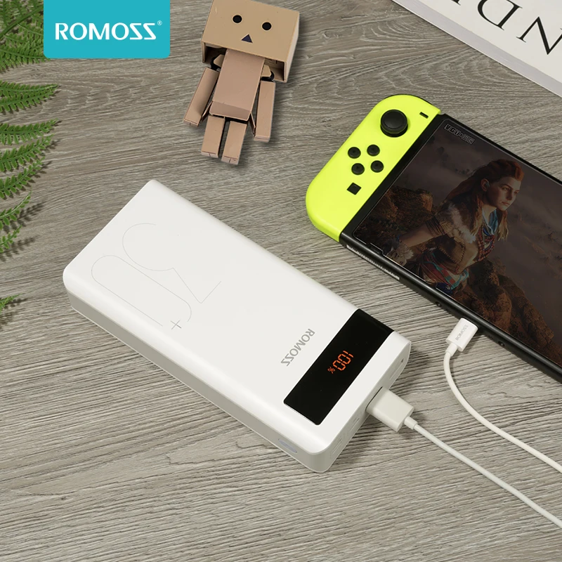 ROMOSS 30000 мАч Внешний аккумулятор PD Quick Charge power Bank QC3.0 Быстрая зарядка для iPhone huawei портативное Внешнее зарядное устройство