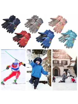 

Kids Children Winter Warm Mountain Snowboard Ski Gloves Windproof Waterproof Full Finger Mittens for Outdoor Sports