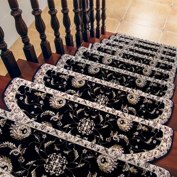 

Non-slip Stairs Carpet Self-adhesive Step Stairs Mats European Pastoral Floral Step Rug Soft Stairway Step Mat Protection Cover
