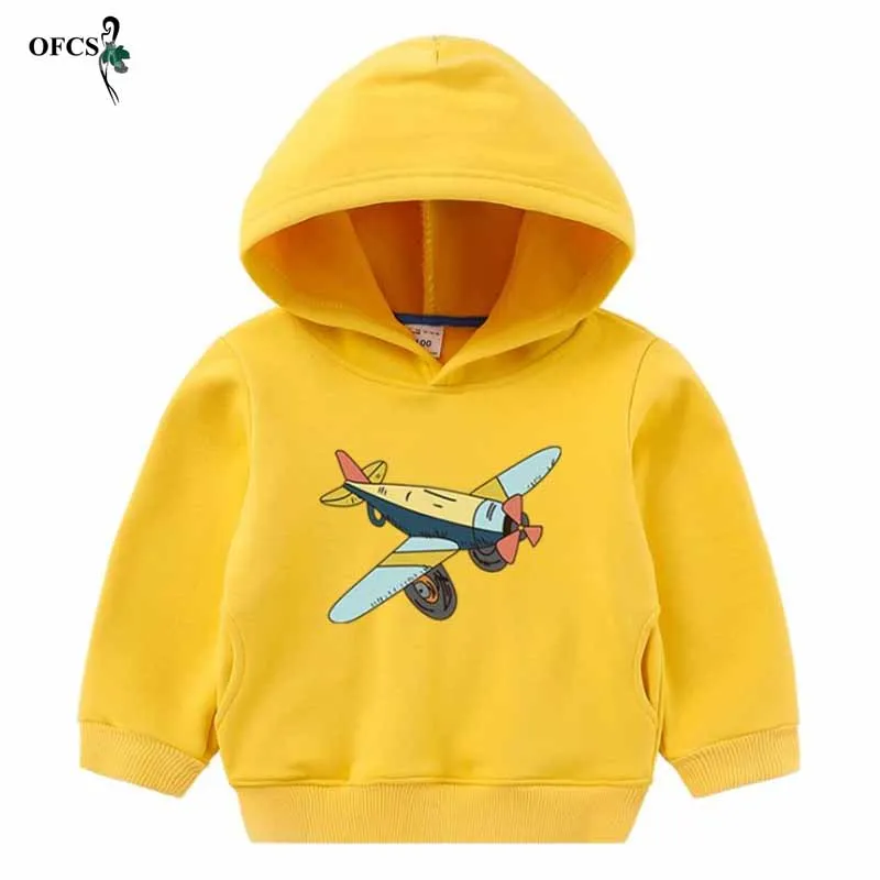 Yellow Спортивный свитер с капюшоном для подростков; пальто для детей; сезон весна-осень; флисовые футболки с длинными рукавами и принтом с героями мультфильмов - Цвет: Yellow