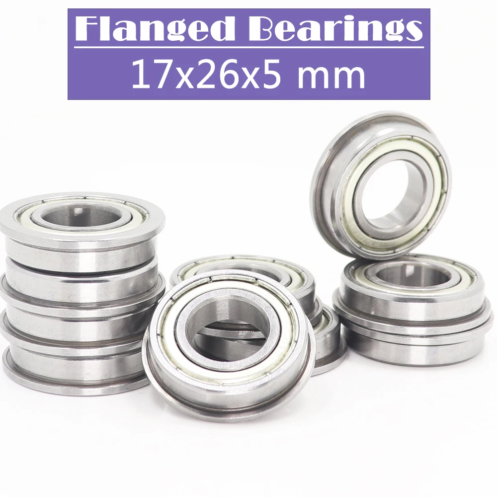 F6803ZZ Flange Bearing 17*26*5 mm ( 10 PCS ) Double Shielded Deep Groove Flanged F6803 Z ZZ Ball Bearings F6803-2Z F6803Z 20pcs 683zz ball bearing 3mm x 7mm x 3mm high carbon steel z1 double shielded deep groove bearings