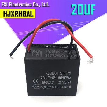

1pcs CBB61 20uf starting capacitance AC Fan Capacitor 450V CBB Motor Run Capacitor