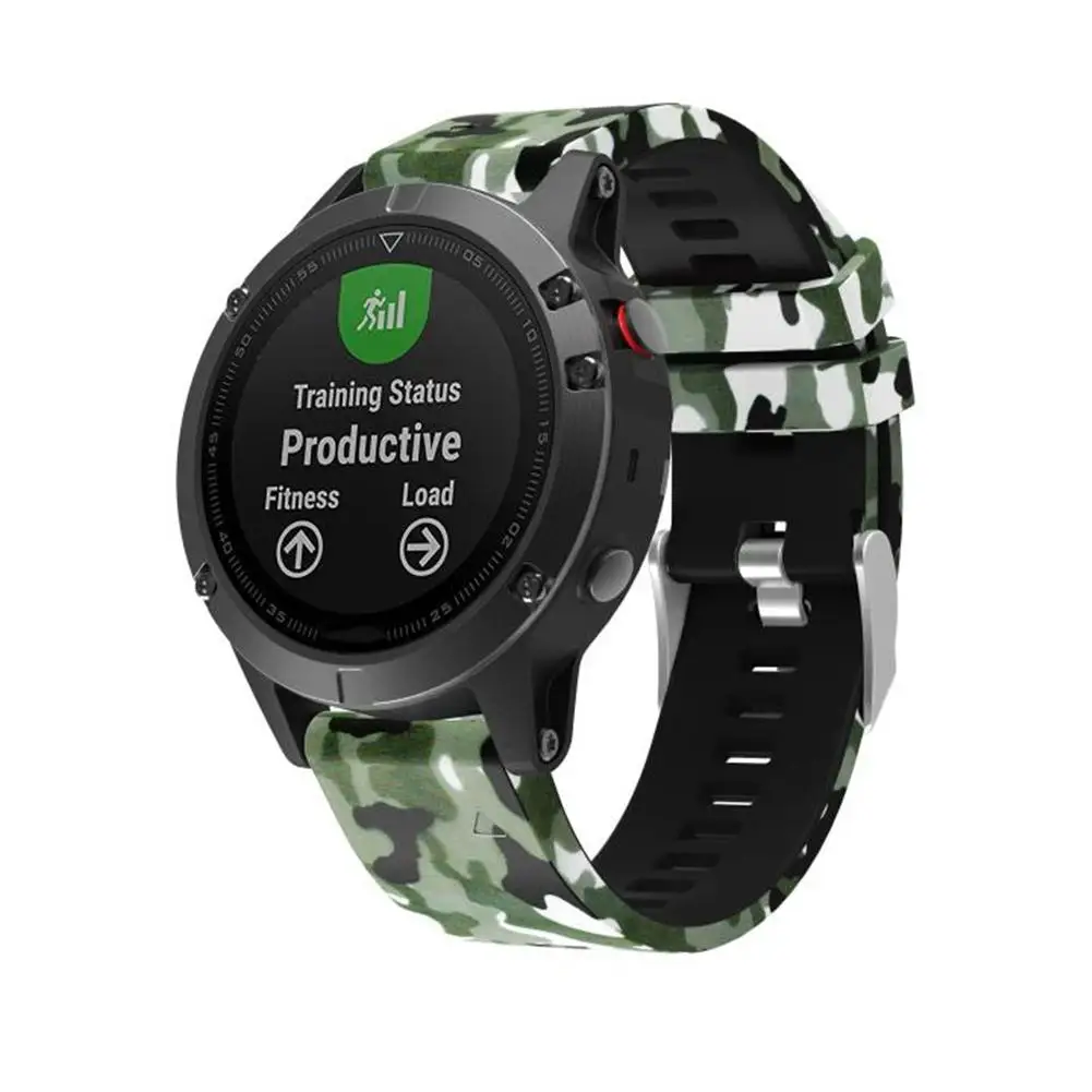 22 ремешок для часов мм с принтом силиконовый сменный Браслет аксессуары Garmin 935 Fenix