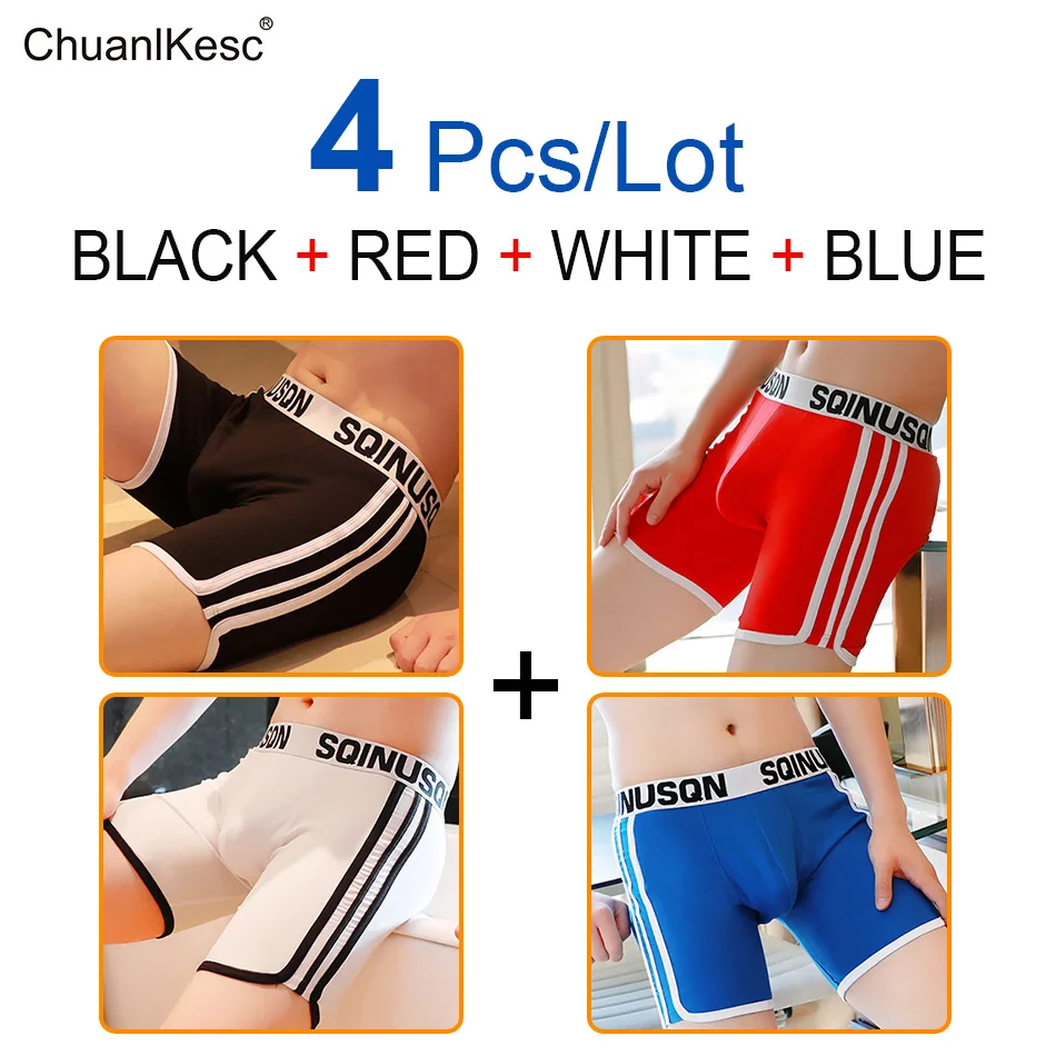 Men's long boxer pants cotton underwear men's sports shorts fashion running shorts fashionable underwear