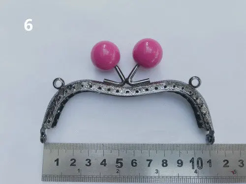 11 см пистолет черный кошелек рамка м форма конфеты из бисера с застежкой DIY замок-поцелуй для сумки аксессуары 10 шт./лот