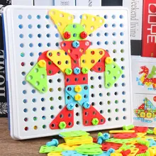 Креативные DIY электрические сверла гайка разборка спичка инструмент собранные блоки модели наборы обучающие игрушки для детей Дети Мальчики