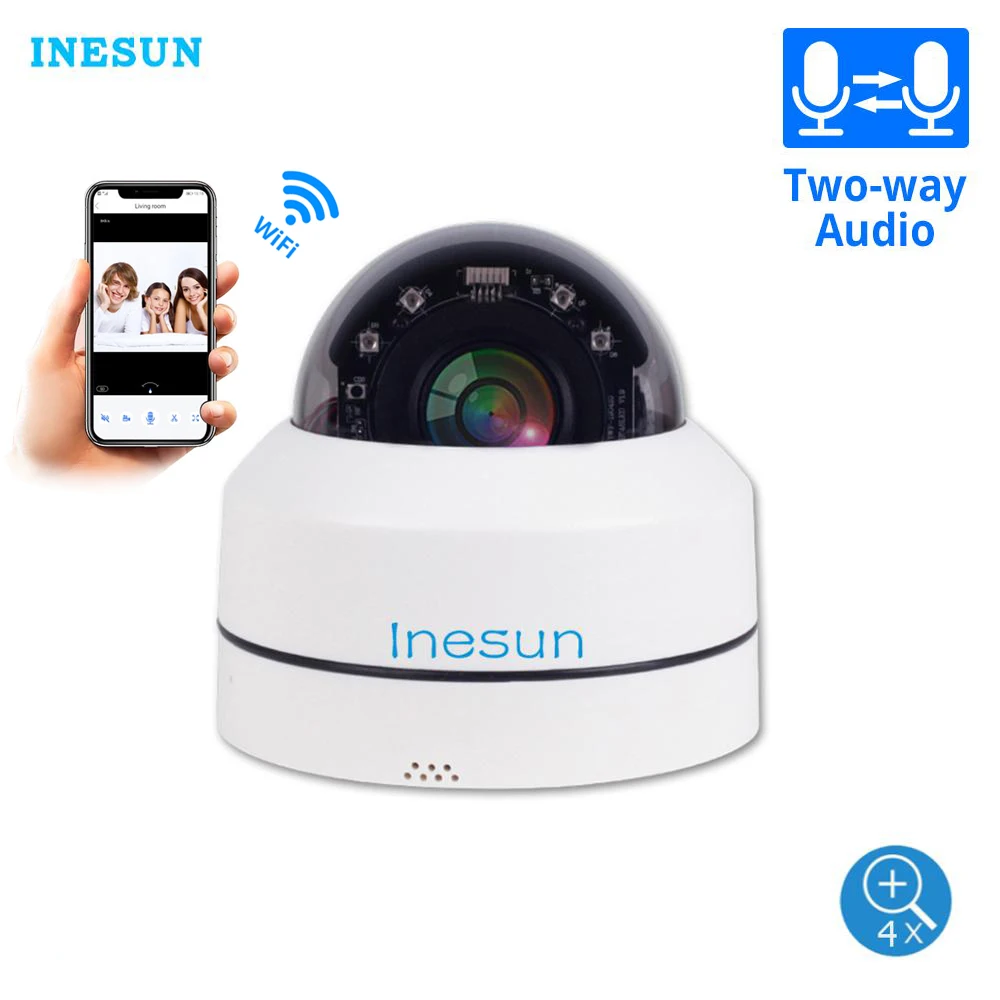 Мини камера видеонаблюдения Inesun с поддержкой Wi Fi поворотом и 4 кратным увеличением|Камеры видеонаблюдения| |
