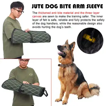 

Jute Dog Bite Arm Sleeve / Dog Bite Training Sleeve Protection Fit Both Left Right Arm Suit Handle