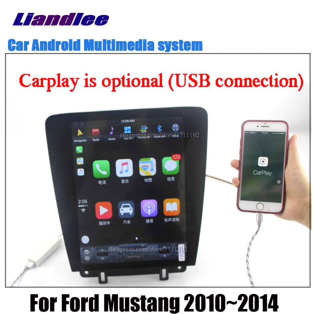 Liandlee Android 8 1 для Ford Mustang 2010 ~ 2014 Tesla стиль автомобильный экран стерео Carplay Wifi BT GPS Navi