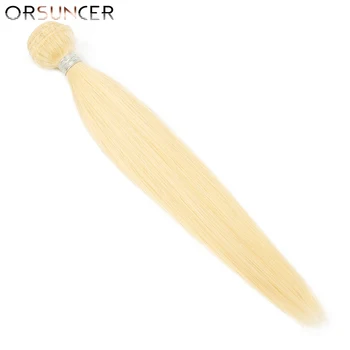 

ORSUNCER 613 Blonde Hair bundle Straight Brazilian Hair Non-Remy Human Hair 613 Hair Extensions 1/3/4 PC Medium Ratio for Women