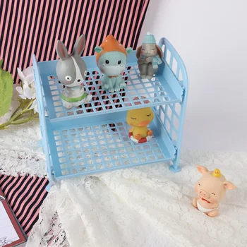 

Storage Basket Rack Shelf Plastic Foldable Storage Racks Stackable Bathroom Shelf Plastic Double Storage Shelf Household Holders