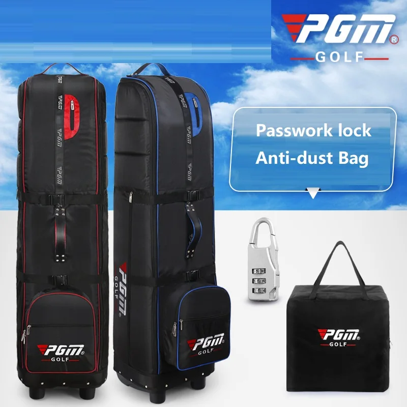 Pgm Brand Foldable Golf Aviation Bag Thicker Golf Bag With Wheel Air