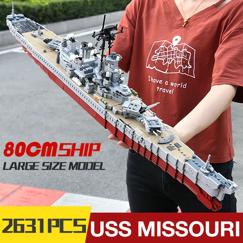 

Star Toys Wars Aircraft Ship Set Military Series The Aircraft Ship USS Missouri Battleship Sets Building Blocks Bricks model