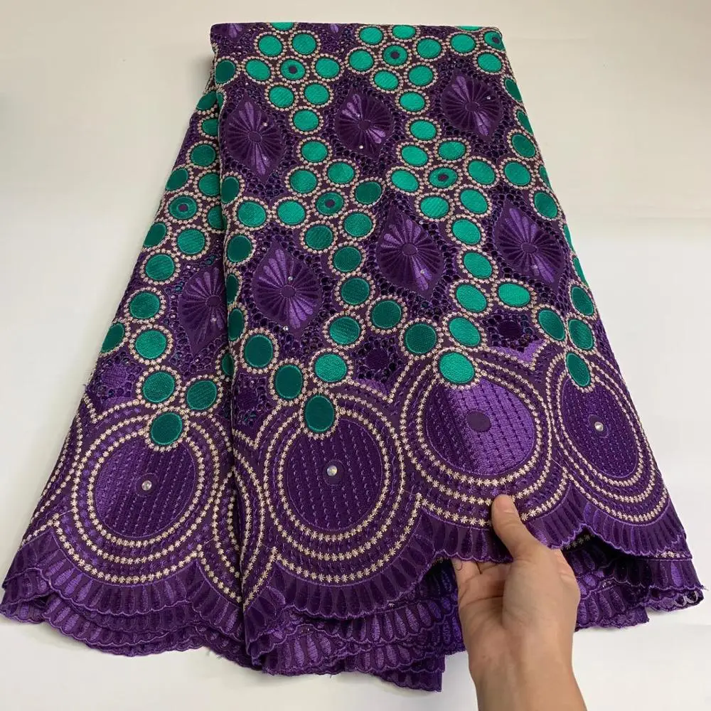 Высокое качество швейцарские кружева с камнями ушко отверстия в нигерийском