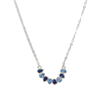 

real 925 silver chunky statement women gift tear drop cz birthstone stunning sexy long women Lairat delicate elegance necklace