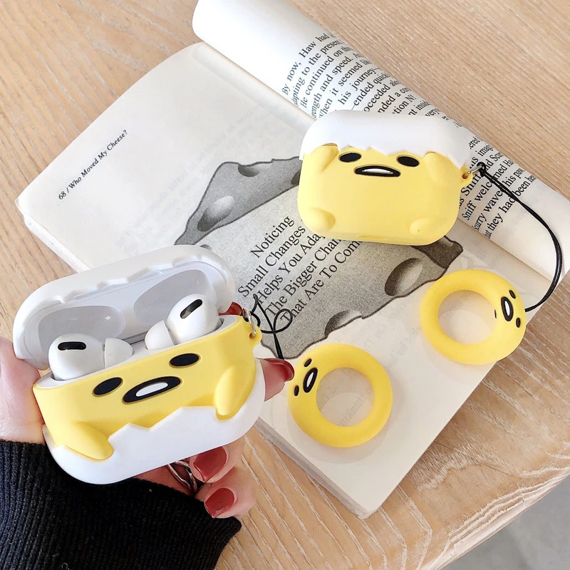 Для AirPods Pro Чехол 3D с милым мультяшным забавным ленивым яйцом для пальцев