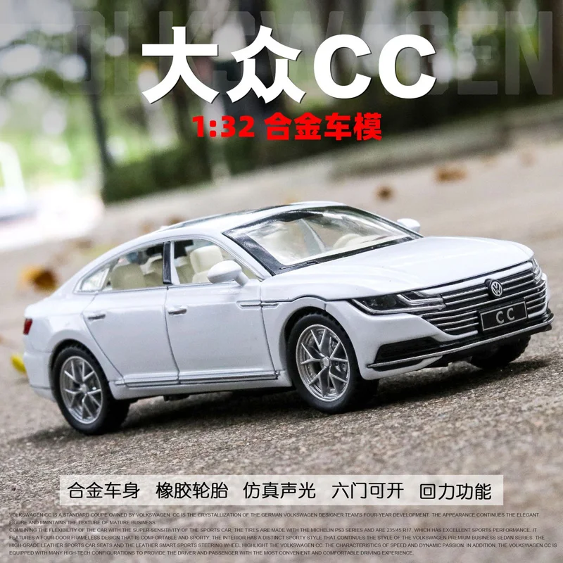 1/32 весы Volkswagen CC литой под давлением сплав оттяните назад автомобиль коллекционная игрушка Подарки для детей