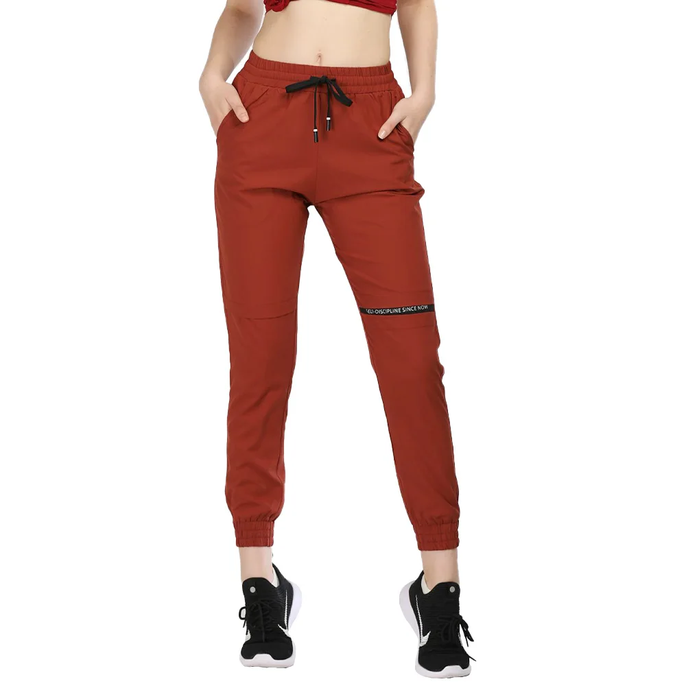 

Casual Harem Pants Sports Women Elastic Waist Sweatpants Fitness Workout Letter Print Trousers Wear Femme Reflective