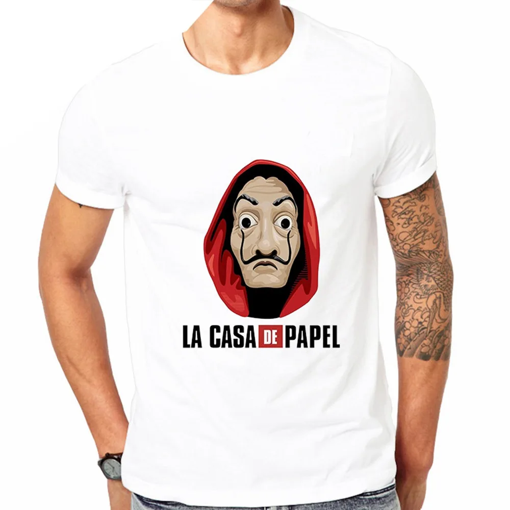La Casa De Papel футболка Money Heist Tees сериал Футболка мужская летняя Billie Eilish проф. Топы Футболка