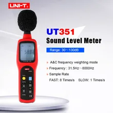 Цифровой тестер шума UNI-T UT351 измеритель уровня звука 30-130дб децибел мониторинг имеет A& C частоту взвешивания/частота дискретизации