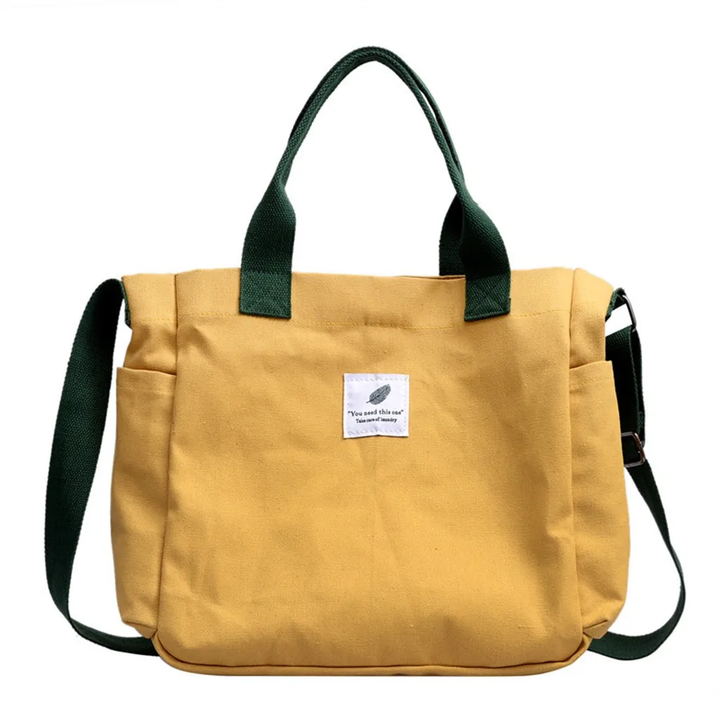 Мягкая Холщовая Сумка, большая Вместительная женская сумка для покупок, женская сумка для повседневного использования, Повседневная пляжная сумка, сумка-тоут с контрастными цветами и буквами, сумка на застежке