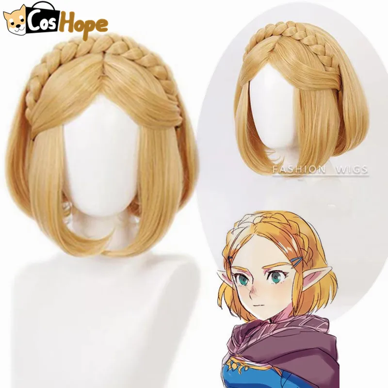 Парик принцессы Зельды для косплея дизайнерские короткие термостойкие