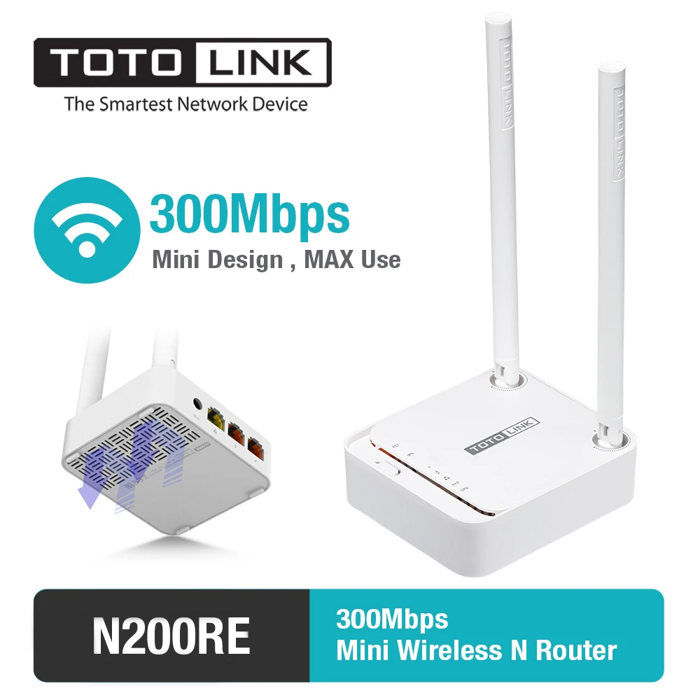 Беспроводные роутеры TOTOLINK N200RE V3 300 Мбит/с с английской прошивкой Wi Fi роутер|300mbps wifi