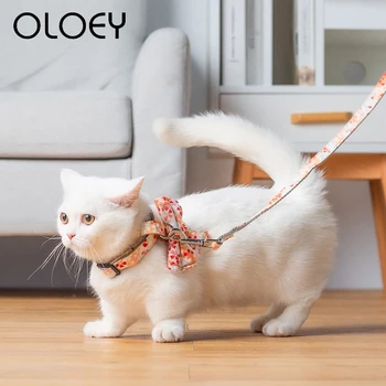 

Adjustable Soft Pet Dog Cat Collar Leash Japanese Butterfly Bow-knot Breathable for Dogs Puppy Cat Kitten Collar Harness Supplie