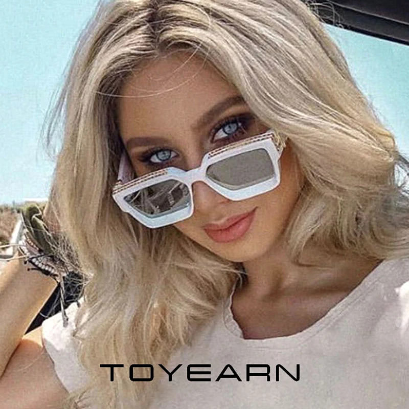 

New Fashion Luxury Brand Designer Oversized Square Sunglasses Men Women Vintage Ins Hot Shield Sun Glasses For Female UV400