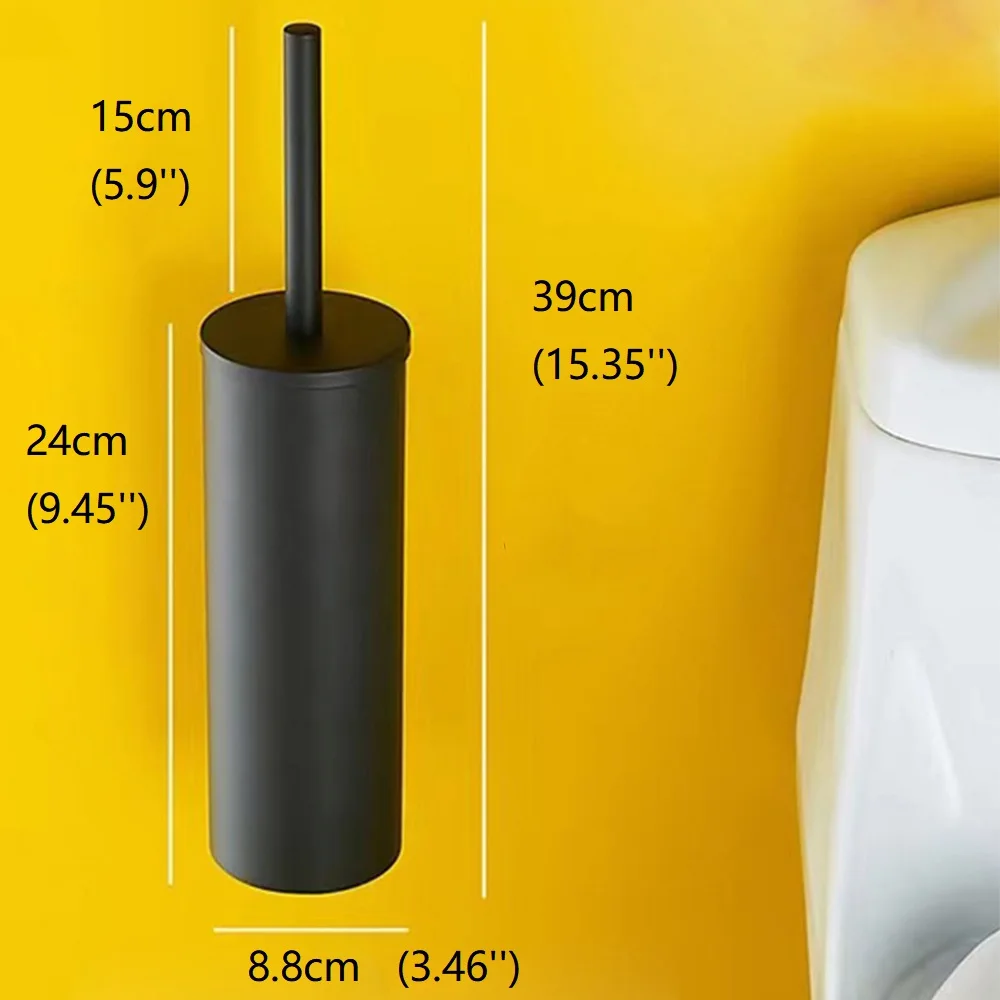 Toilet Cleaning Brush Holder Sets toilet brush set toilet brush holder bathroom accessories Wall Mount Stainless Steel Bathroom Accessories WC Hardware Black Chrome